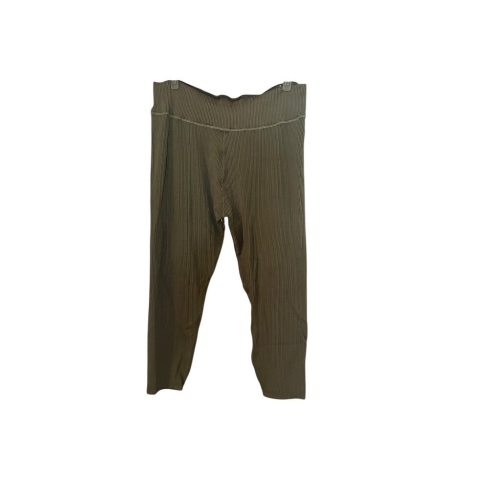 Good American Ribbed Sage Core Leggings Size 7-8 / 4XL Womens